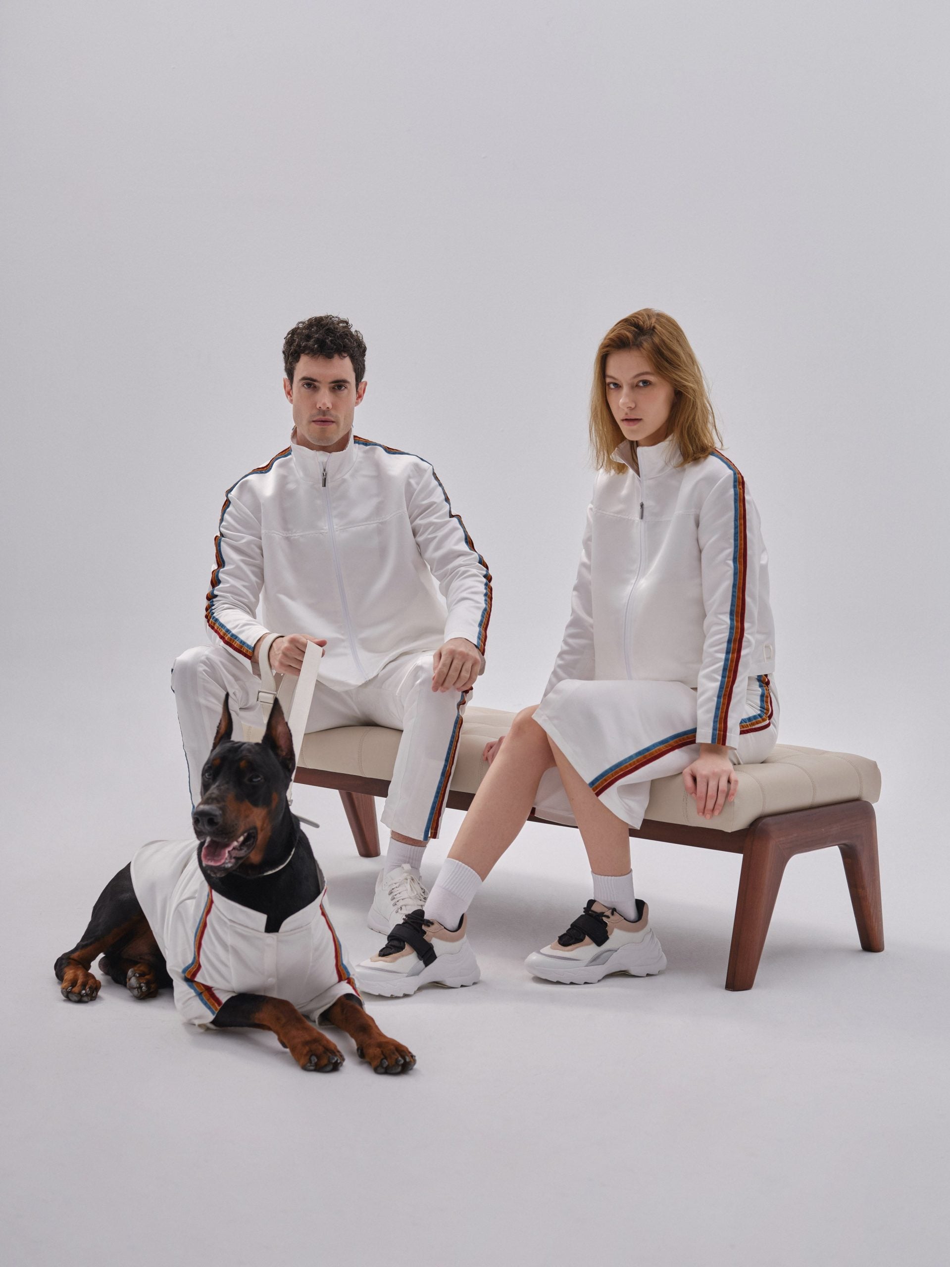 PET VELVET STRIPED JACKET