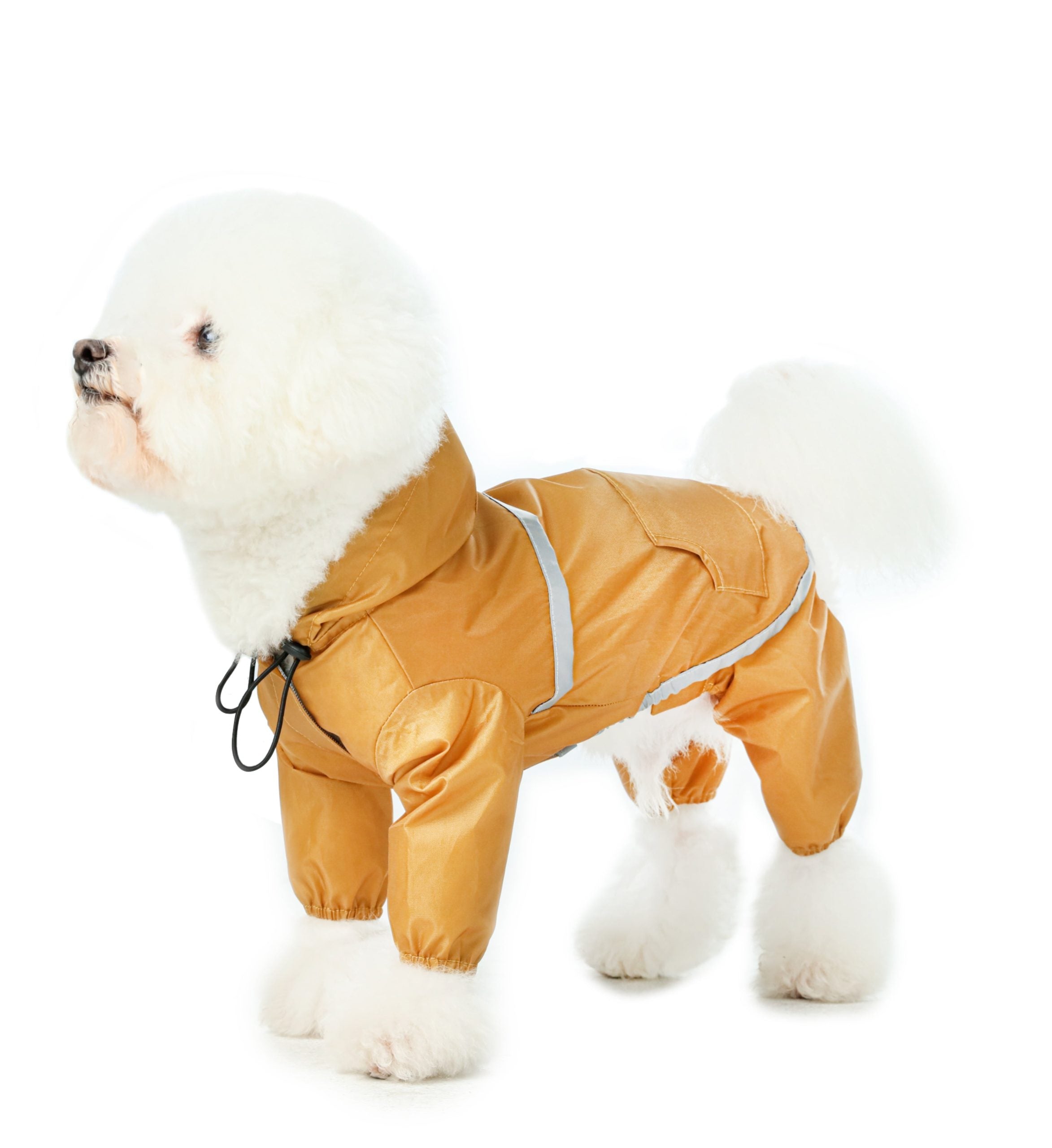 Ultralight Full Covered Hooded Waterproof Dog Jacket - Yellow