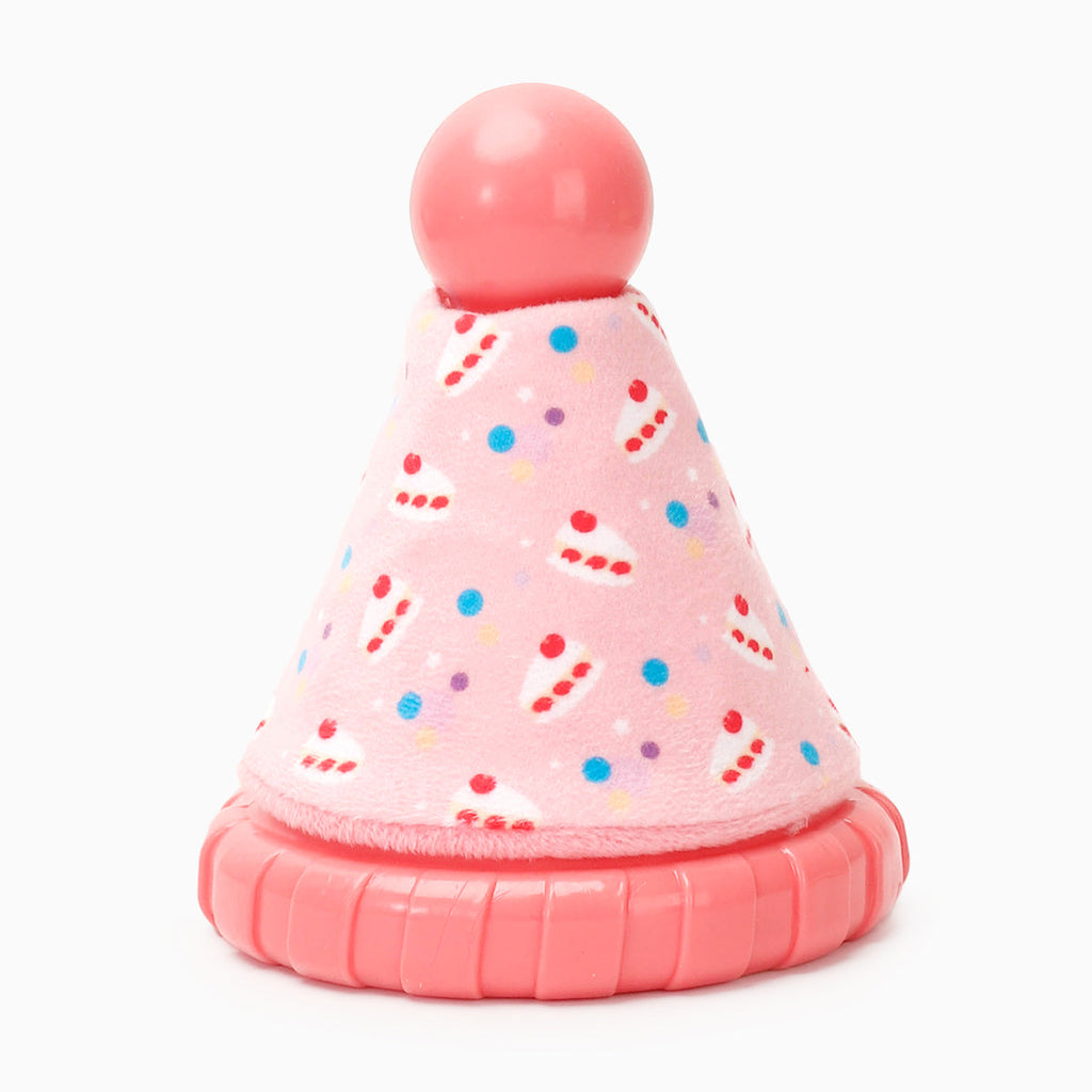 Yappy Birthday –  Pink Party Hat – TPR Rubber Dog Toy