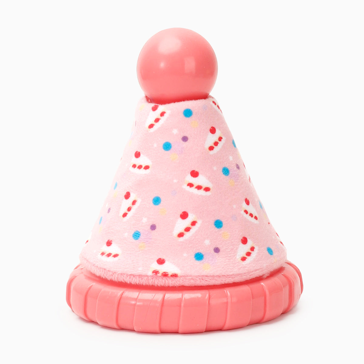 Yappy Birthday –  Pink Party Hat – TPR Rubber Dog Toy