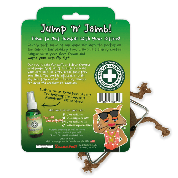 Meowijuana Jump 'n' Jamb Monkey Cat Toy