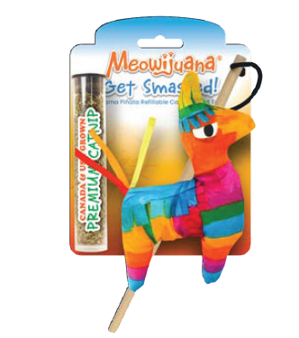 Meowijuana Get Smashed Refillable Llama Piata Catnip Cat Toy