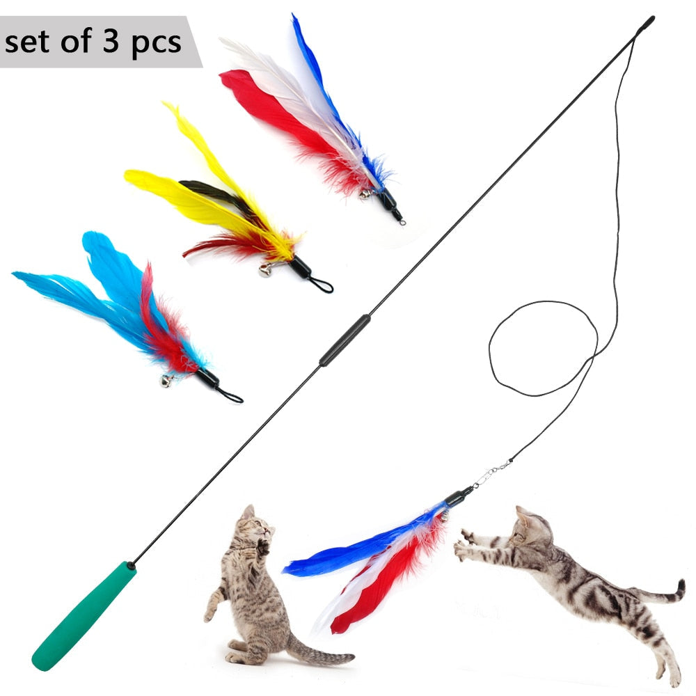 3pcs / Pack Funny Feather Pet Cat Toy