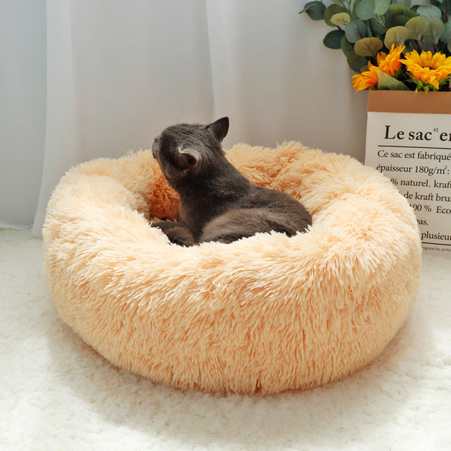 Long Plush Cat Bed House